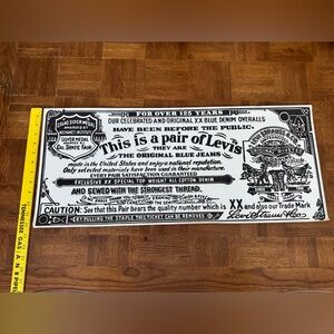 1977 Vintage LEVI’S Banner Poster “THIS IS A PAIR OF LEVI’S” Black & White